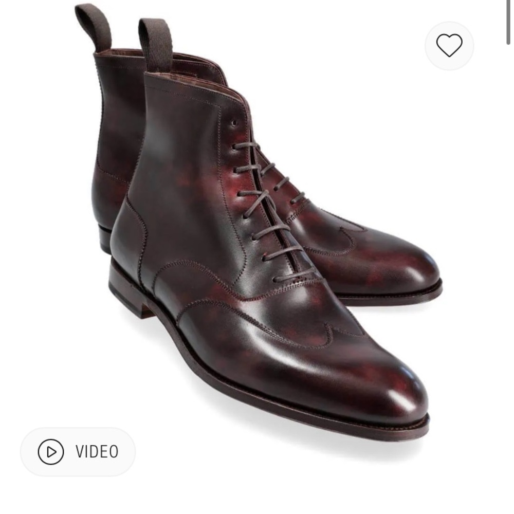 Carmina Wingtip Boot Museum Burgundy - Picture 5 of 5